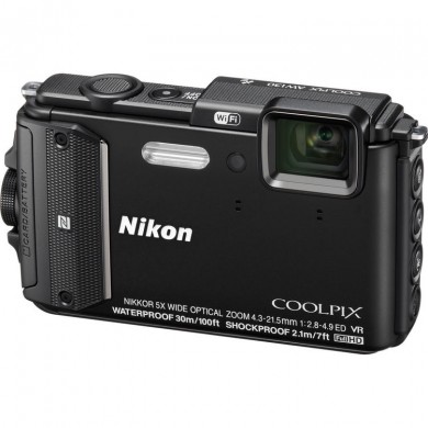 Фотоаппарат Nikon Coolpix AW130 Black (VNA840E1)
